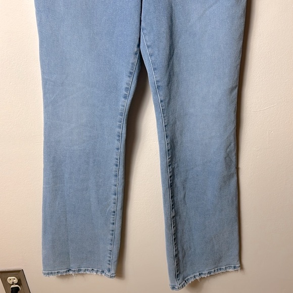 NWT Good American Good straight frayed waistband hem jeans - Picture 4 of 11